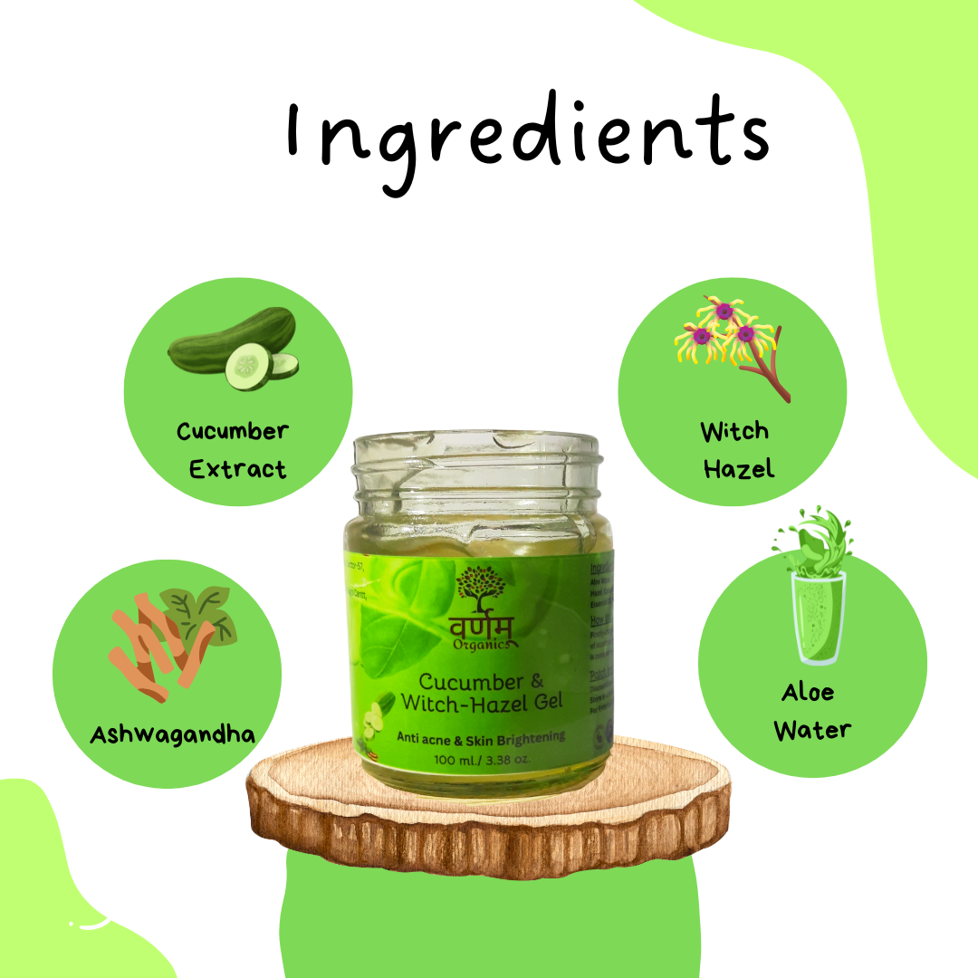 Cucumber, Ashwagandha & Witch-Hazel Face Gel (100g)