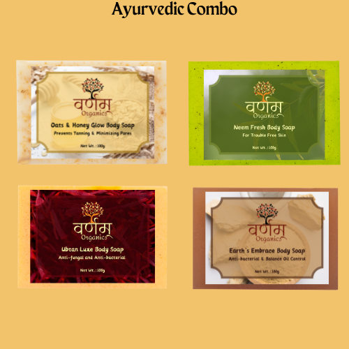Ayurvedic Body Soap Combo (Pack of 4 Soaps)