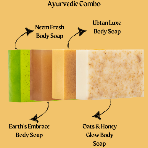 Ayurvedic Body Soap Combo (Pack of 4 Soaps)