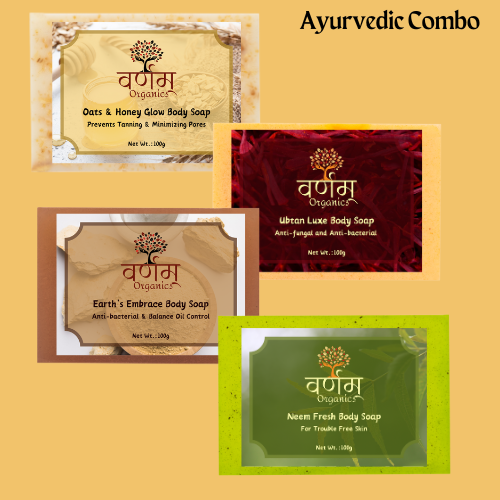 Ayurvedic Body Soap Combo (Pack of 4 Soaps)